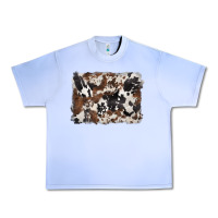 Grape Ice black and brown cowhide background Urban Heavy Tee - BarkalooDesign