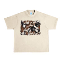 Black And Brown Cowhide Background Urban Heavy Tee | Teevron