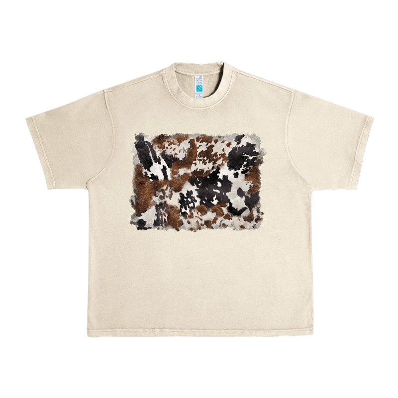 Black And Brown Cowhide Background Urban Heavy Tee by BarkalooDesign | Teevron