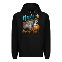 Black Nuts About Fall Squirrel Premium Hoodie - LillyAllenDesigns