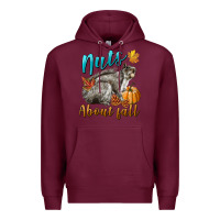 Burgundy Nuts About Fall Squirrel Premium Hoodie - LillyAllenDesigns