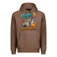 Chestnut Nuts About Fall Squirrel Premium Hoodie - LillyAllenDesigns