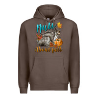 Coffee Nuts About Fall Squirrel Premium Hoodie - LillyAllenDesigns