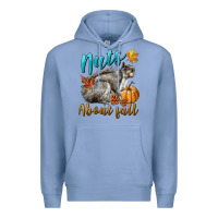 Colony Blue Nuts About Fall Squirrel Premium Hoodie - LillyAllenDesigns