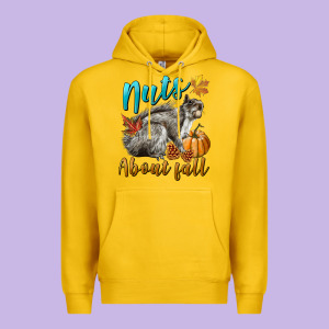 Nuts About Fall Squirrel Premium Hoodie Designed By Lillyallendesigns
