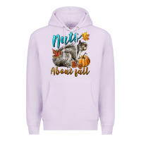 Lilac Nuts About Fall Squirrel Premium Hoodie - LillyAllenDesigns