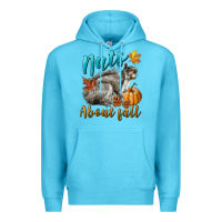 Ocean Blue Nuts About Fall Squirrel Premium Hoodie - LillyAllenDesigns