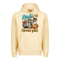 Pina Colada Nuts About Fall Squirrel Premium Hoodie - LillyAllenDesigns