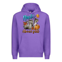 Purple Nuts About Fall Squirrel Premium Hoodie - LillyAllenDesigns