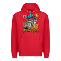 Red Nuts About Fall Squirrel Premium Hoodie - LillyAllenDesigns