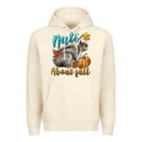 Sandshell Nuts About Fall Squirrel Premium Hoodie - LillyAllenDesigns