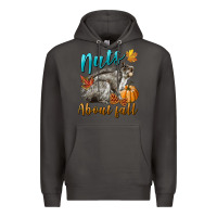 Smoke Nuts About Fall Squirrel Premium Hoodie - LillyAllenDesigns