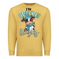 Antique Gold i'm udderly freezing baby cow Premium Sweatshirt - MaliasSmallBusiness