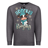 Charcoal Heather i'm udderly freezing baby cow Premium Sweatshirt - MaliasSmallBusiness