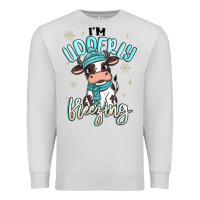 Dove Grey i'm udderly freezing baby cow Premium Sweatshirt - MaliasSmallBusiness