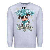 Heather Grey i'm udderly freezing baby cow Premium Sweatshirt - MaliasSmallBusiness