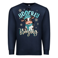 Navy i'm udderly freezing baby cow Premium Sweatshirt - MaliasSmallBusiness