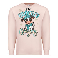 Pale Pink i'm udderly freezing baby cow Premium Sweatshirt - MaliasSmallBusiness
