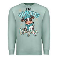 Seafoam i'm udderly freezing baby cow Premium Sweatshirt - MaliasSmallBusiness