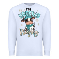 White i'm udderly freezing baby cow Premium Sweatshirt - MaliasSmallBusiness