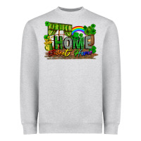 Heather Grey home sweet home Heavyweight Sweatshirt - FaDigitalArtStudio