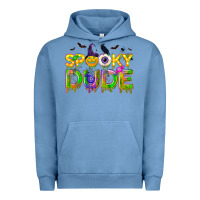 Pigment Pebble Blue spooky dude Urban Hoodie - NancyCooperArtShop