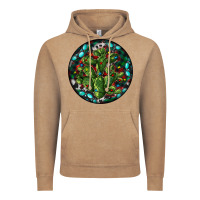 Vintage Coffee Christmas Santa Claus round Vintage Hoodie - RanaPortraitStore