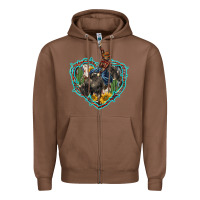 Chestnut western heart bullfighter  cactus sunflower aztek pattern Zipper Hoodie - BarkalooDesign