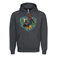 Smoke western heart bullfighter  cactus sunflower aztek pattern Zipper Hoodie - BarkalooDesign