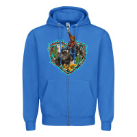 True Royal western heart bullfighter  cactus sunflower aztek pattern Zipper Hoodie - BarkalooDesign