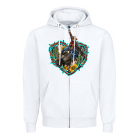 Western Heart Bullfighter  Cactus Sunflower Aztek Pattern Zipper Hoodie | Teevron