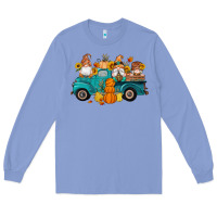 Colony Blue fall gnomes truck pumpkin sunflowers Long Sleeve Tee - Artiststas