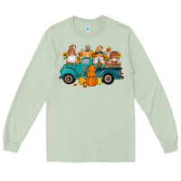 Matcha fall gnomes truck pumpkin sunflowers Long Sleeve Tee - Artiststas