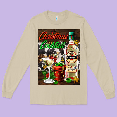 Christmas Cocktail Martini  Air Freshener Long Sleeve Tee Designed By Adodesignshop