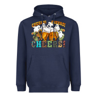 Navy western cheers with ghosts Heavyweight Hoodie - NancyCooperArtShop