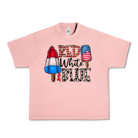 Salmon red white blue Urban Heavy Tee - CowhideDigitalArt