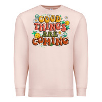 Pale Pink good things are coming Premium Sweatshirt - MaliasSmallBusiness