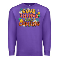 Purple good things are coming Premium Sweatshirt - MaliasSmallBusiness