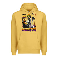Antique Gold Moo I Mean Boo Holstein Cow Premium Hoodie - LillyAllenDesigns