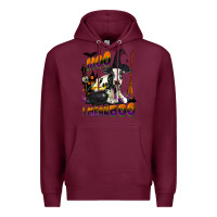 Burgundy Moo I Mean Boo Holstein Cow Premium Hoodie - LillyAllenDesigns