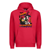 Cardinal Moo I Mean Boo Holstein Cow Premium Hoodie - LillyAllenDesigns