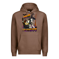 Chestnut Moo I Mean Boo Holstein Cow Premium Hoodie - LillyAllenDesigns