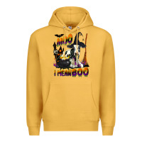 Mustard Moo I Mean Boo Holstein Cow Premium Hoodie - LillyAllenDesigns