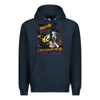 Navy Moo I Mean Boo Holstein Cow Premium Hoodie - LillyAllenDesigns