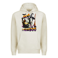 Oatmeal Heather Moo I Mean Boo Holstein Cow Premium Hoodie - LillyAllenDesigns