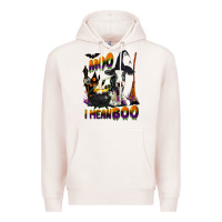 Pale Pink Moo I Mean Boo Holstein Cow Premium Hoodie - LillyAllenDesigns