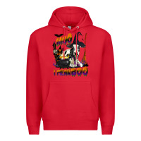 Red Moo I Mean Boo Holstein Cow Premium Hoodie - LillyAllenDesigns