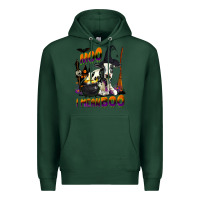 Sports Green Moo I Mean Boo Holstein Cow Premium Hoodie - LillyAllenDesigns