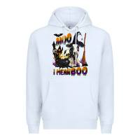 White Moo I Mean Boo Holstein Cow Premium Hoodie - LillyAllenDesigns