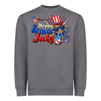 Storm Happy 4th of July cow Heavyweight Sweatshirt - CowGirlArtShop